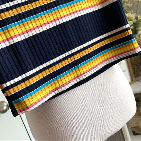 Honeybum Striped Ribbed Pencil Skirt - Picture 5 of 9